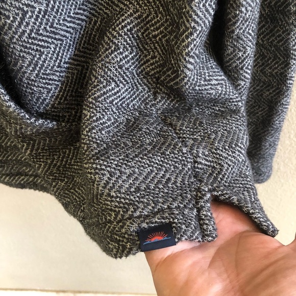 Faherty Men’s Herringbone French Terry Beach Hoodie in Granite Size L - Picture 7 of 14